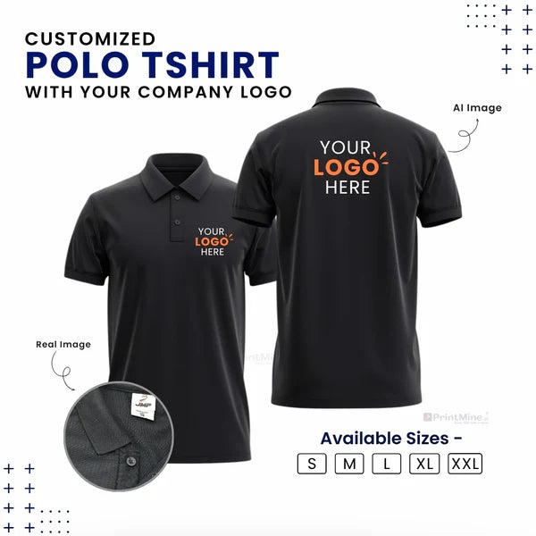Cotton Customized Polo T-Shirt With Your Company Logo